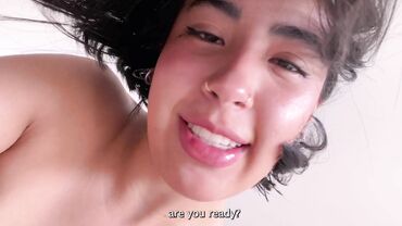 Latina Squirts on Face After Fingering Pussy in Solo