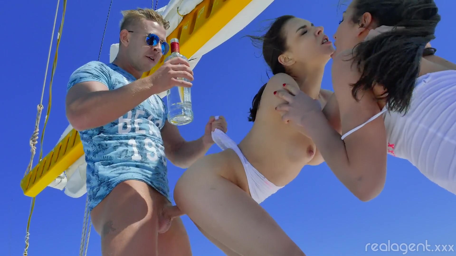 Crazy Orgies - Gorgeous pornstars enjoy having a crazy orgy on a yacht during summer. Free  quality porn